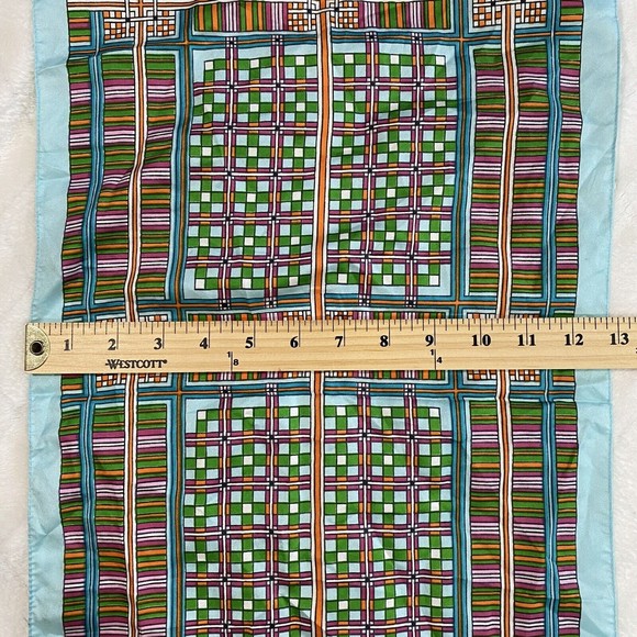 Vtg Glentex Rectangle Scarf 100% Polyester Made in Italy Retro Festival Boho MOD - Picture 6 of 7